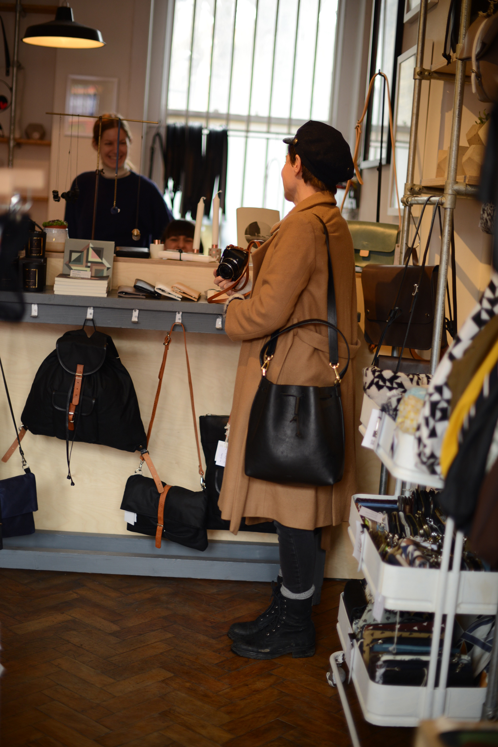 Clapton shopping guide with lifestyle bloggers julia rebaudo and sara delaney featuring the kate sheridan accessories store