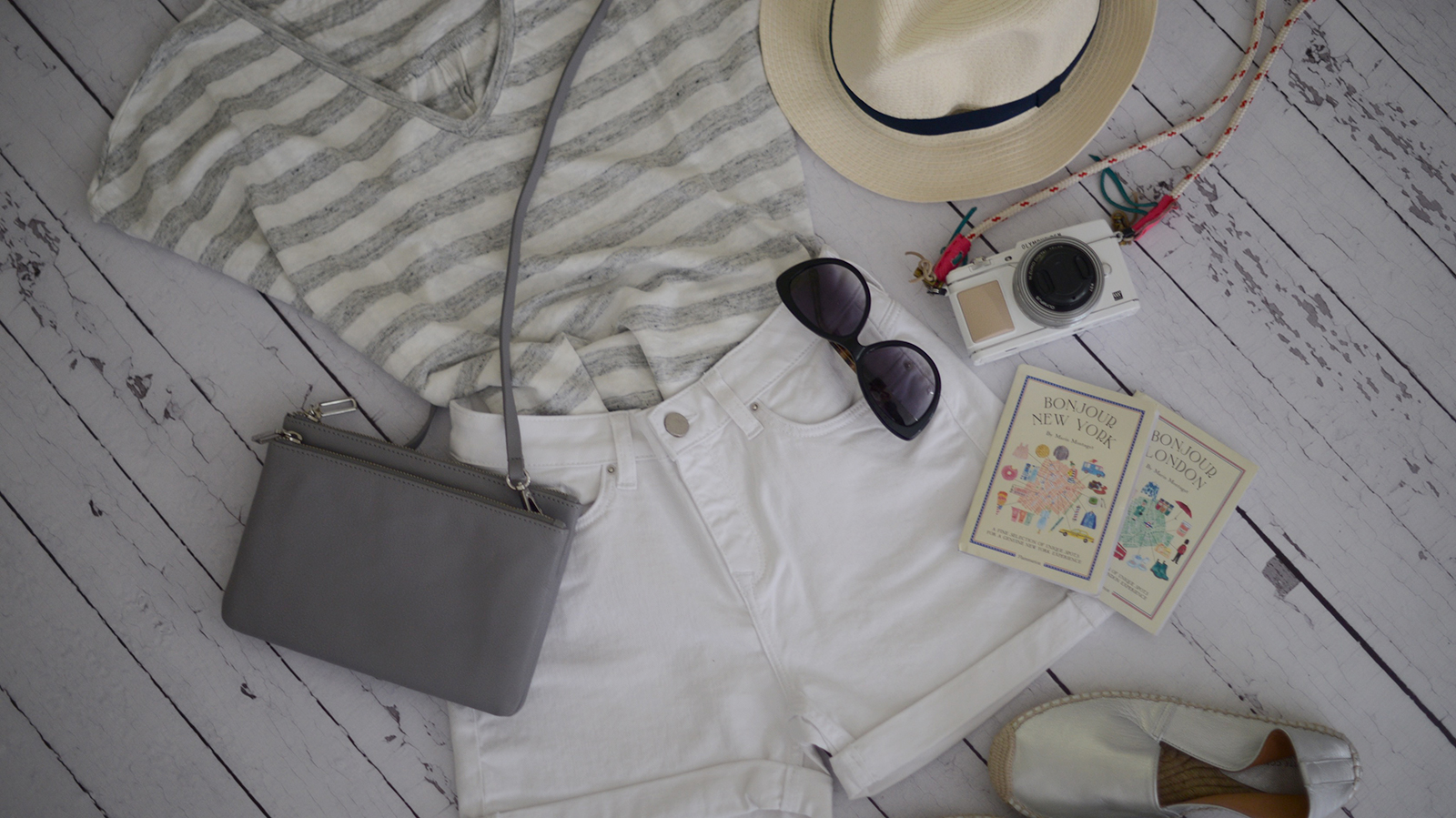 the white company summer 16 collection photographed by Sara Delaney in flat lay