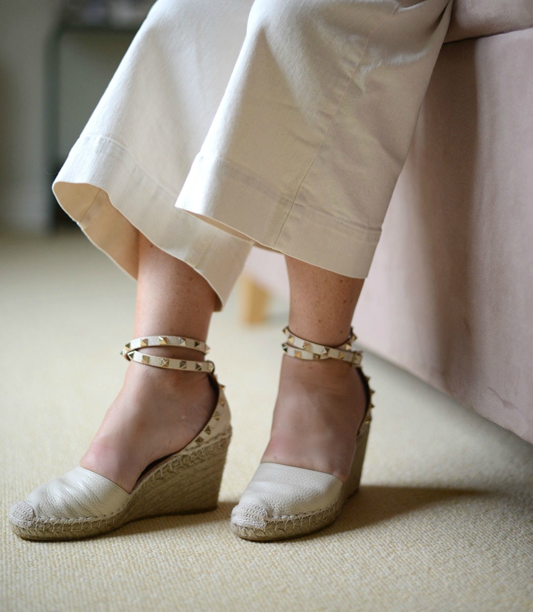 valentino espadrilles worn by sara delaney