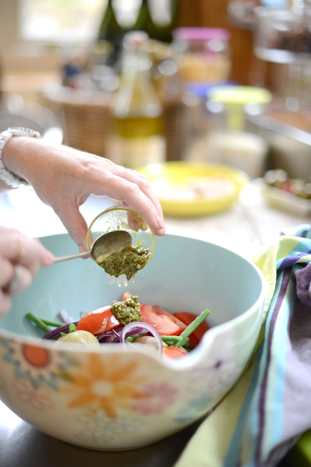 warm tuna nicoise salad recipe with Ruby & Kind photographed by Sara Delaney