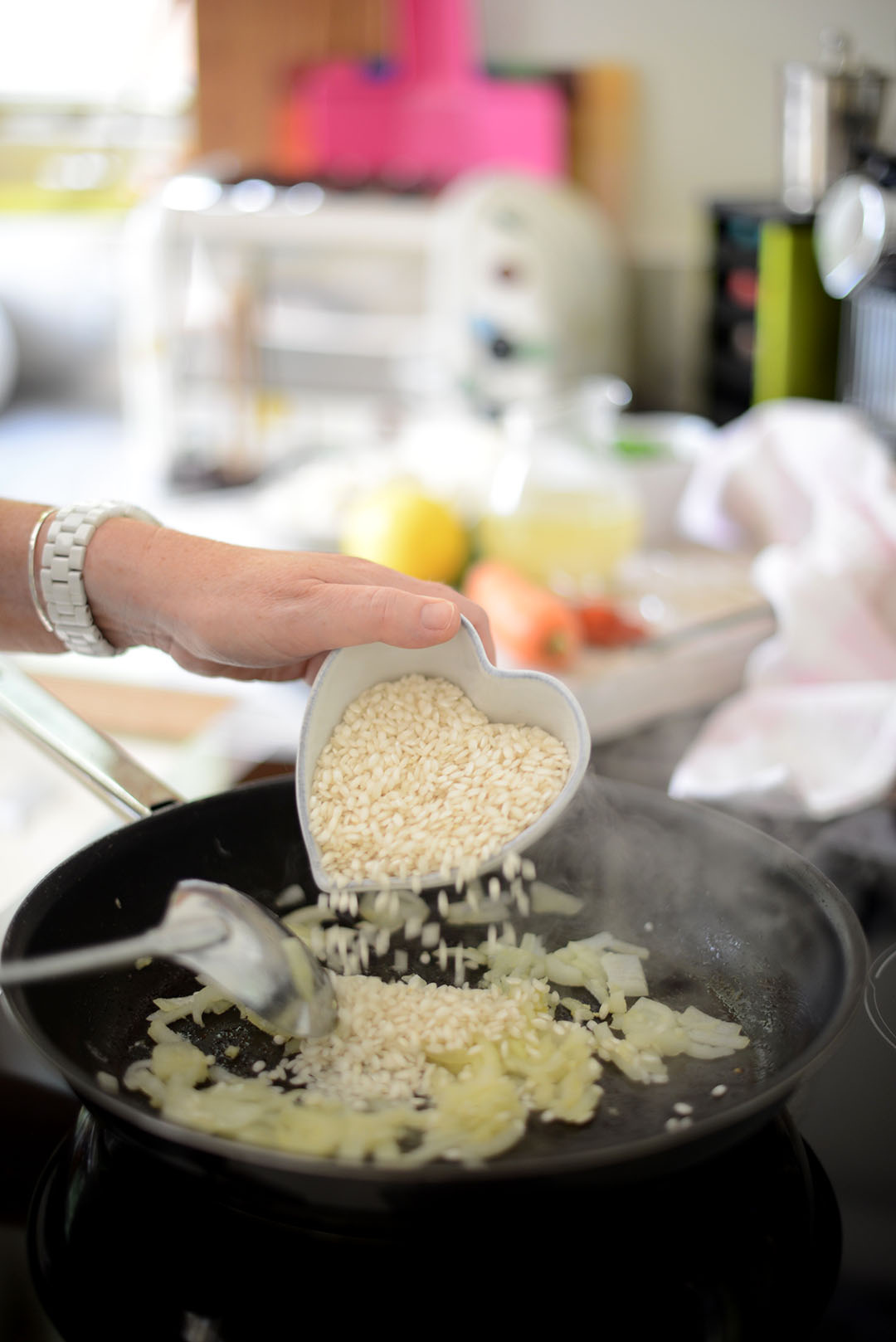 crab and parmesan risotto recipe with Ruby & Kind