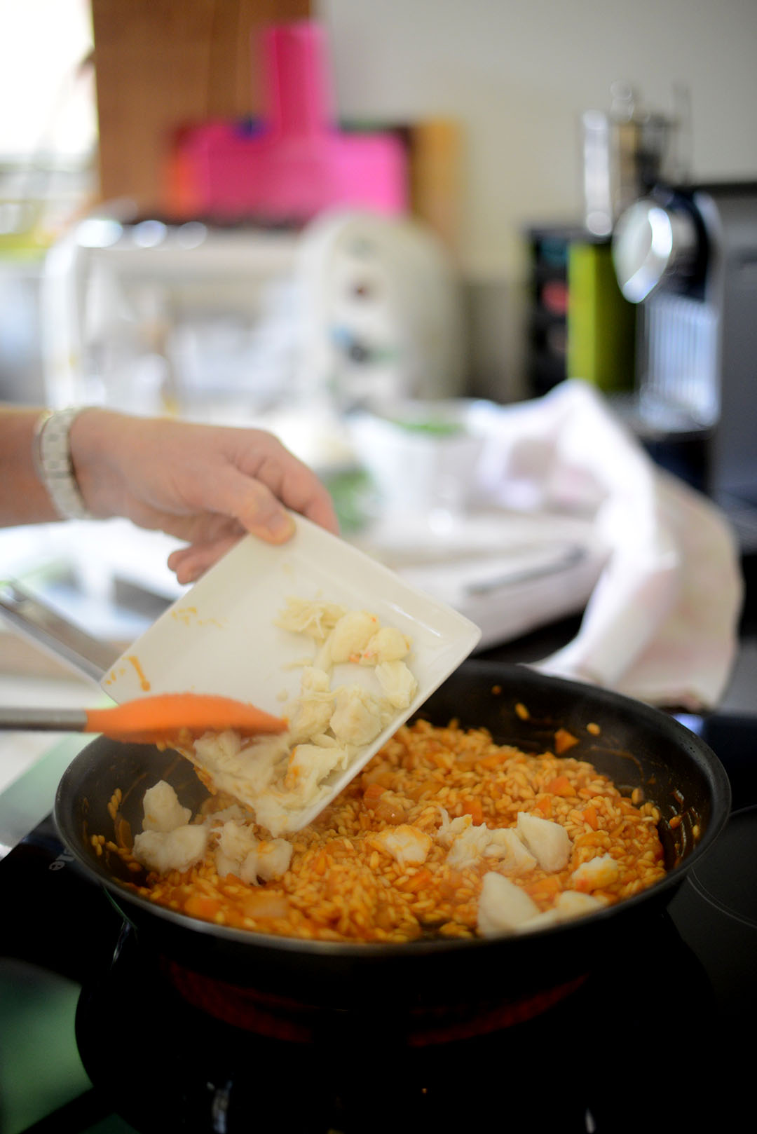 crab and parmesan risotto recipe with Ruby & Kind