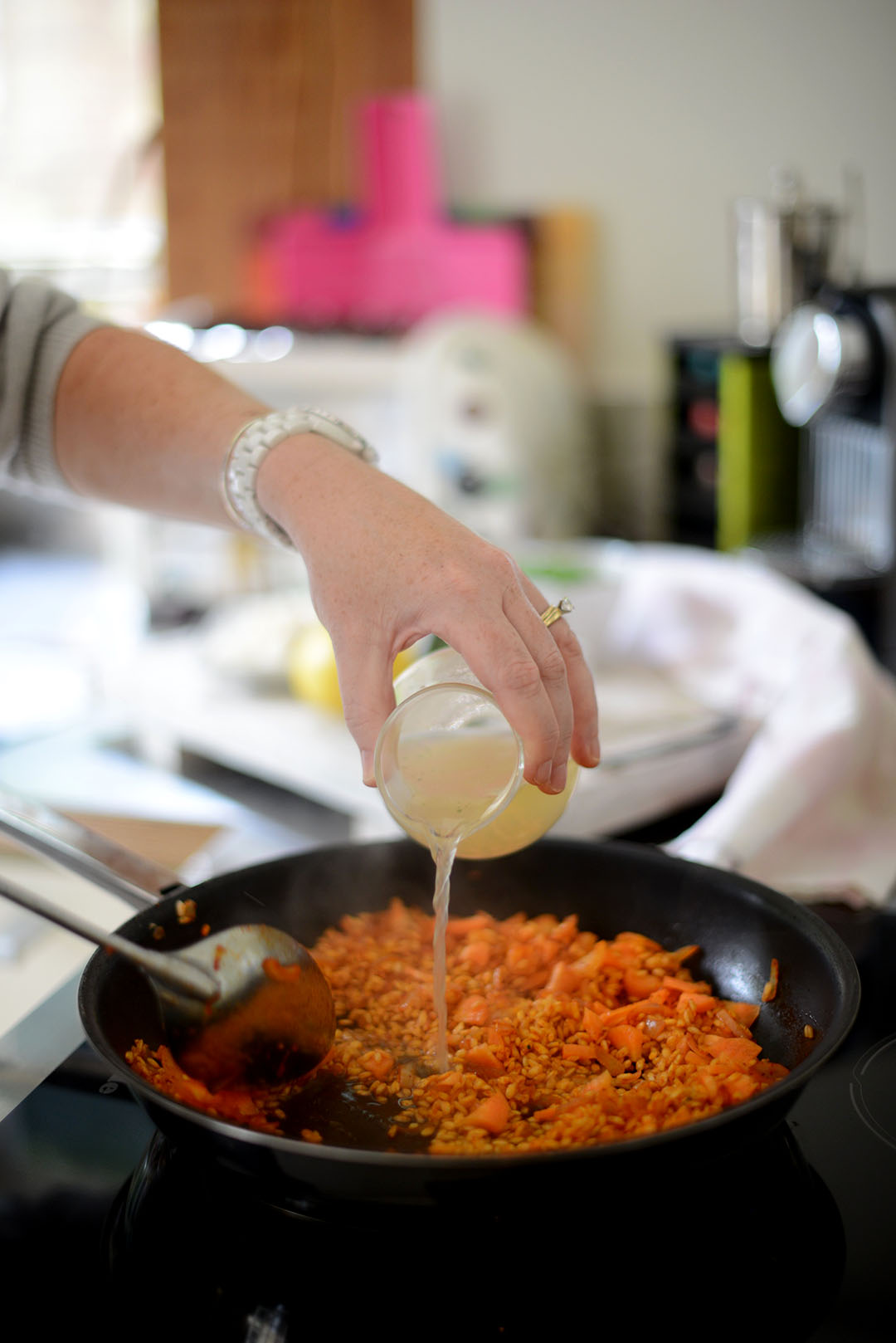 crab and parmesan risotto recipe with Ruby & Kind