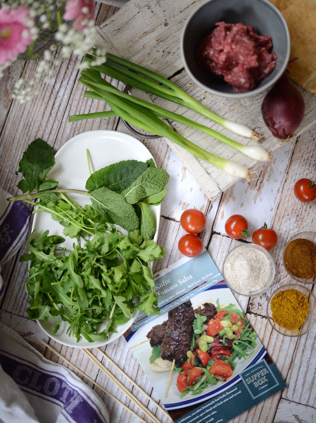 spiced beef kofte recipe with Ruby & Kind photographed by sara delaney