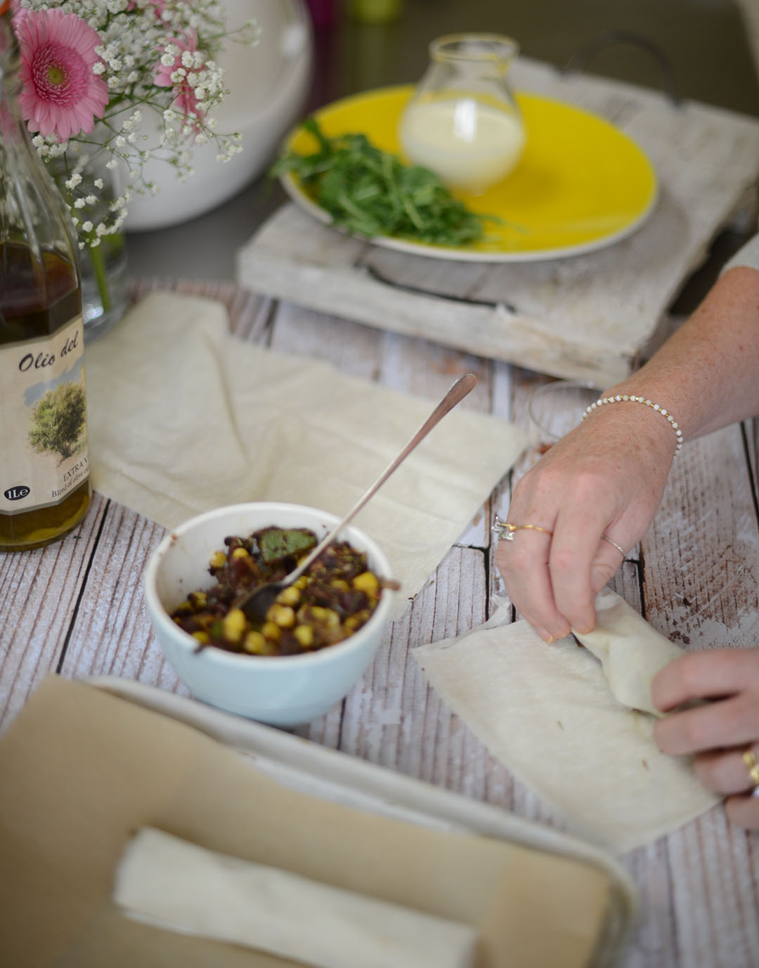 vegetarian burrito recipe prepared and photographed by sara delaney from a recipe by Ruby and Kind and the Original Supper Box Company