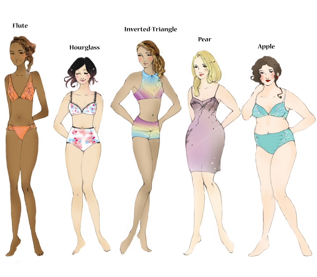 body shapes illustration by Zarina Liew for the Notes From a Stylist Blog