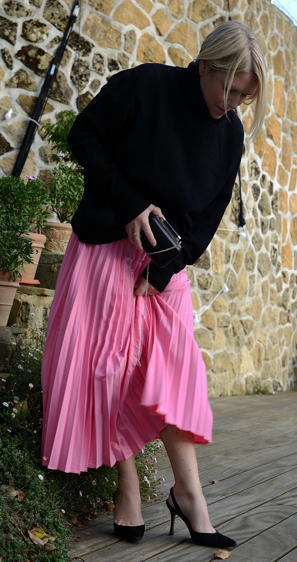 Pink Pleated Skirt: 3 Autumn/Winter 2016 in One Outfit