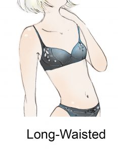 long waisted bodyshape illustration by zarina liew