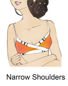 narrow shoulders bodyshape illustration by zarina liew