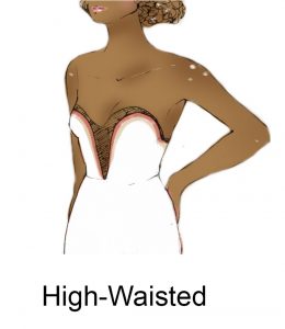high waisted bodyshape illustration by zarina liew