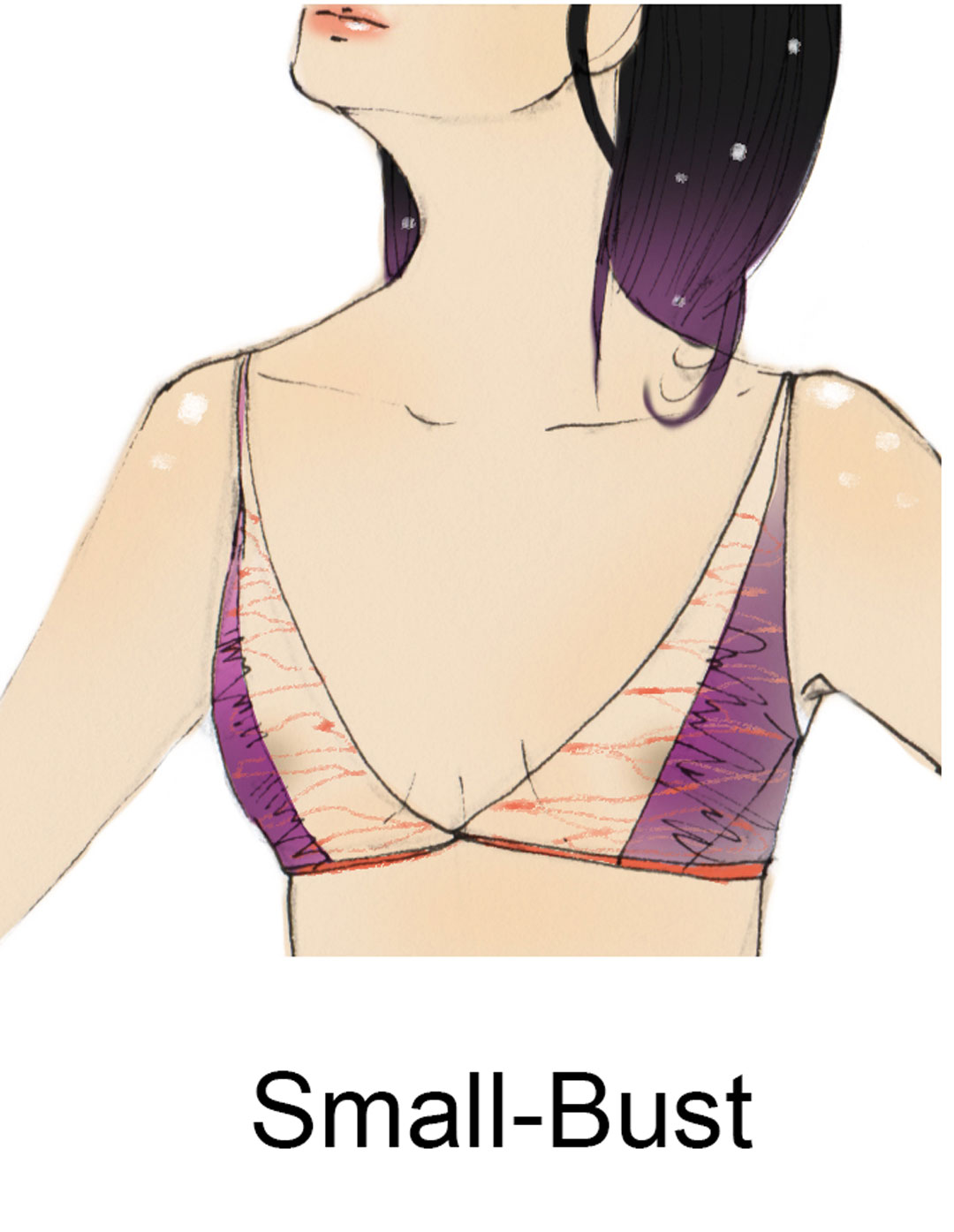small bust bodyshape illustration by zarina liew