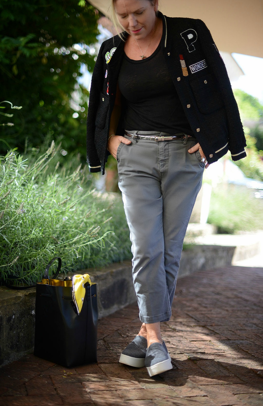 statement bomber jacket from zara worn by fashion blogger and stylist sara delaney