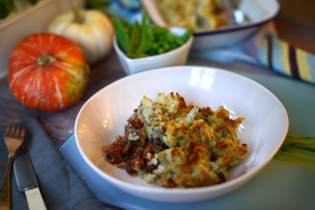 autumnal shepherds pie recipe by Ruby and Kind photographed by stylist and blogger Sara Delaney