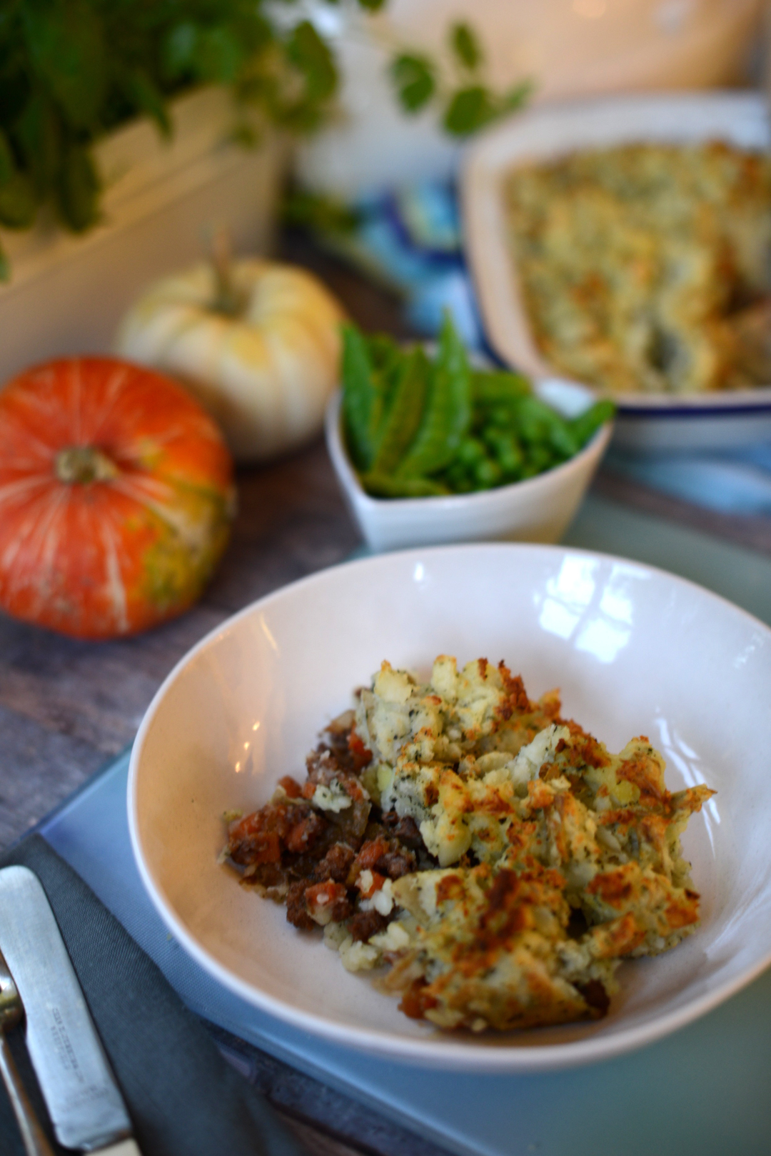 autumnal shepherds pie recipe by Ruby and Kind photographed by stylist and blogger Sara Delaney