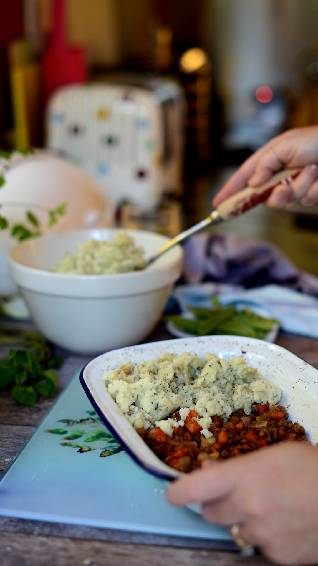 autumnal shepherds pie recipe by Ruby and Kind photographed by stylist and blogger Sara Delaney