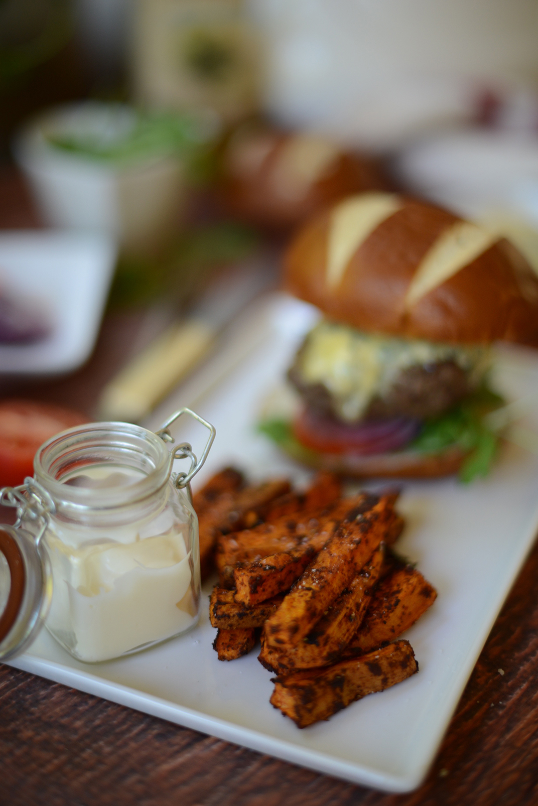 steak & stilton burger recipe by ruby and kind photographed by sara delaney