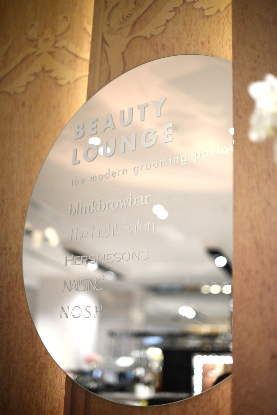 harvey nichols beauty lounge photographed by stylist and fashion blogger sara delaney