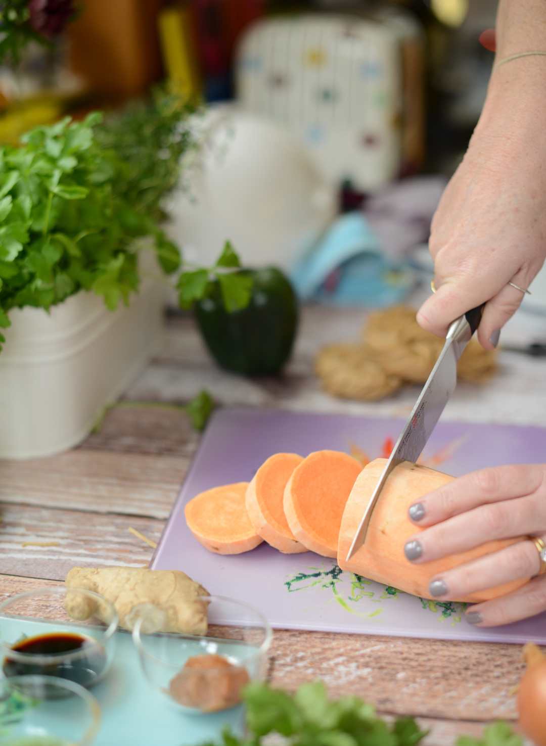 miso roasted sweet potato recipe by ruby and kind photographed by stylist and fashion blogger sara delaney