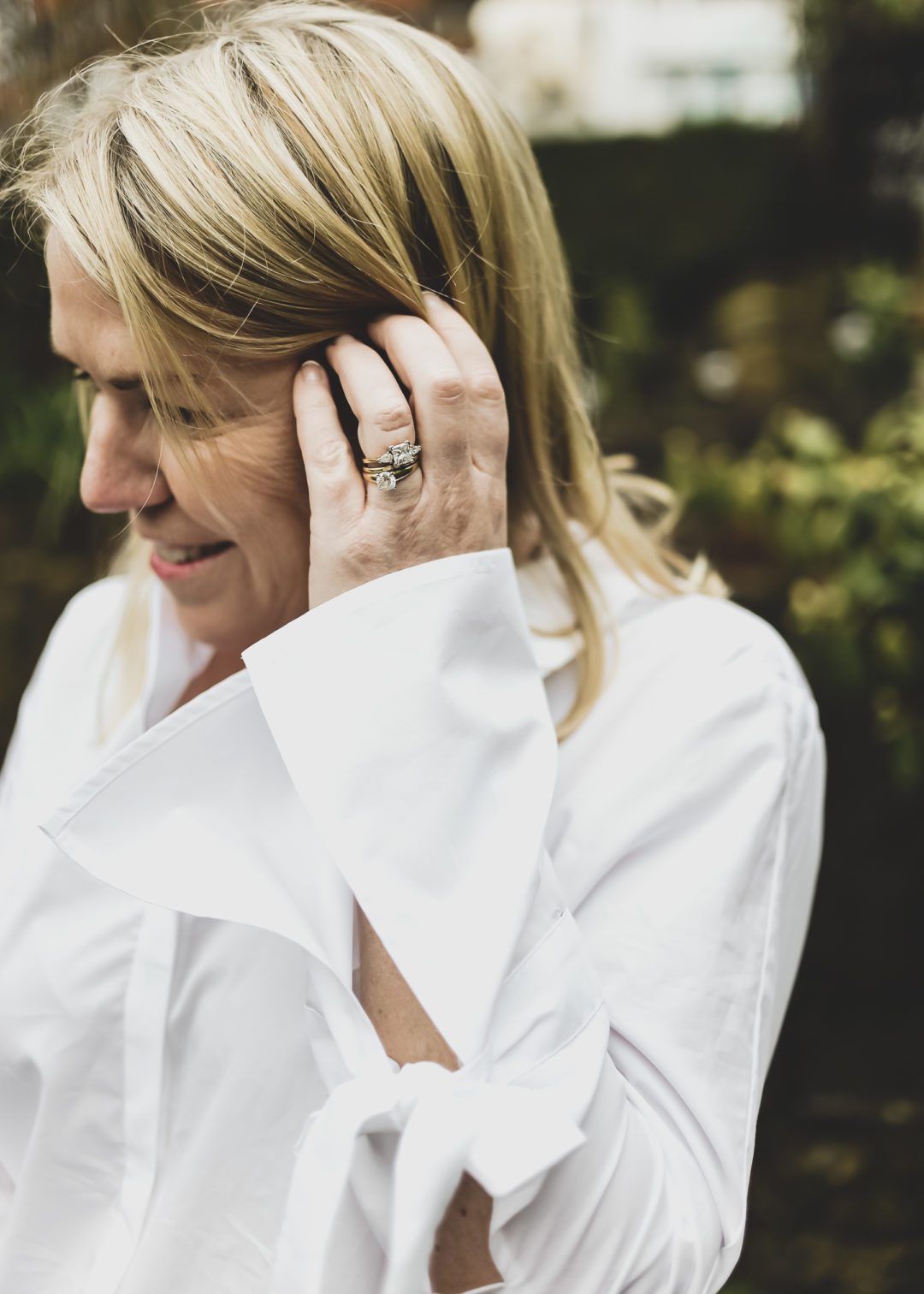 3 ways to wear a white shirt this spring with a marks & spencer shirt worn by stylist and blogger sara delaney