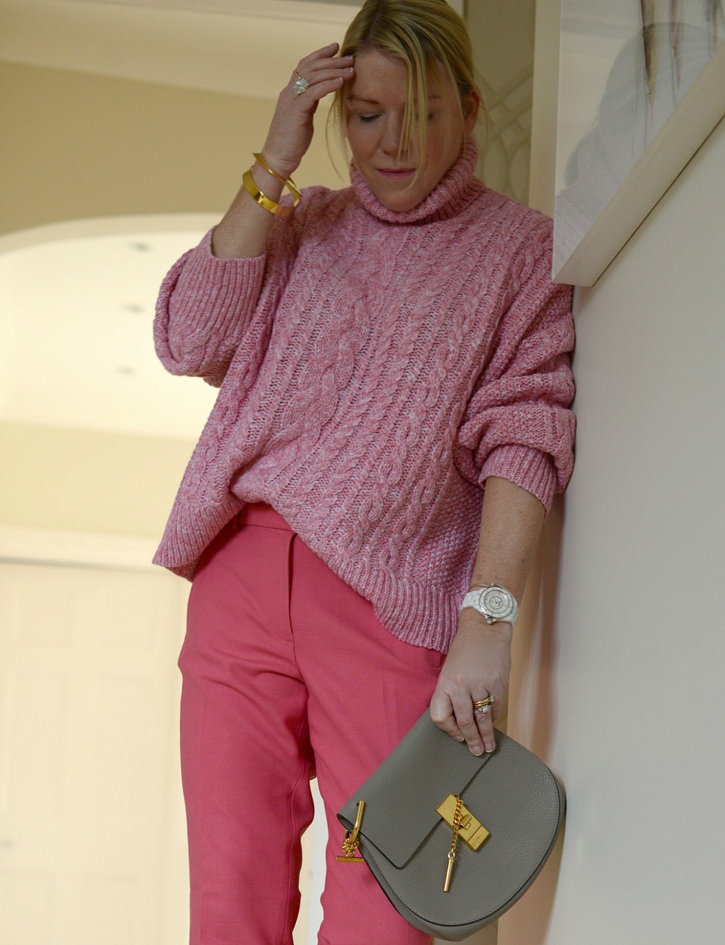 pink J.crew hues worn by stylist and fashion blogger sara delaney