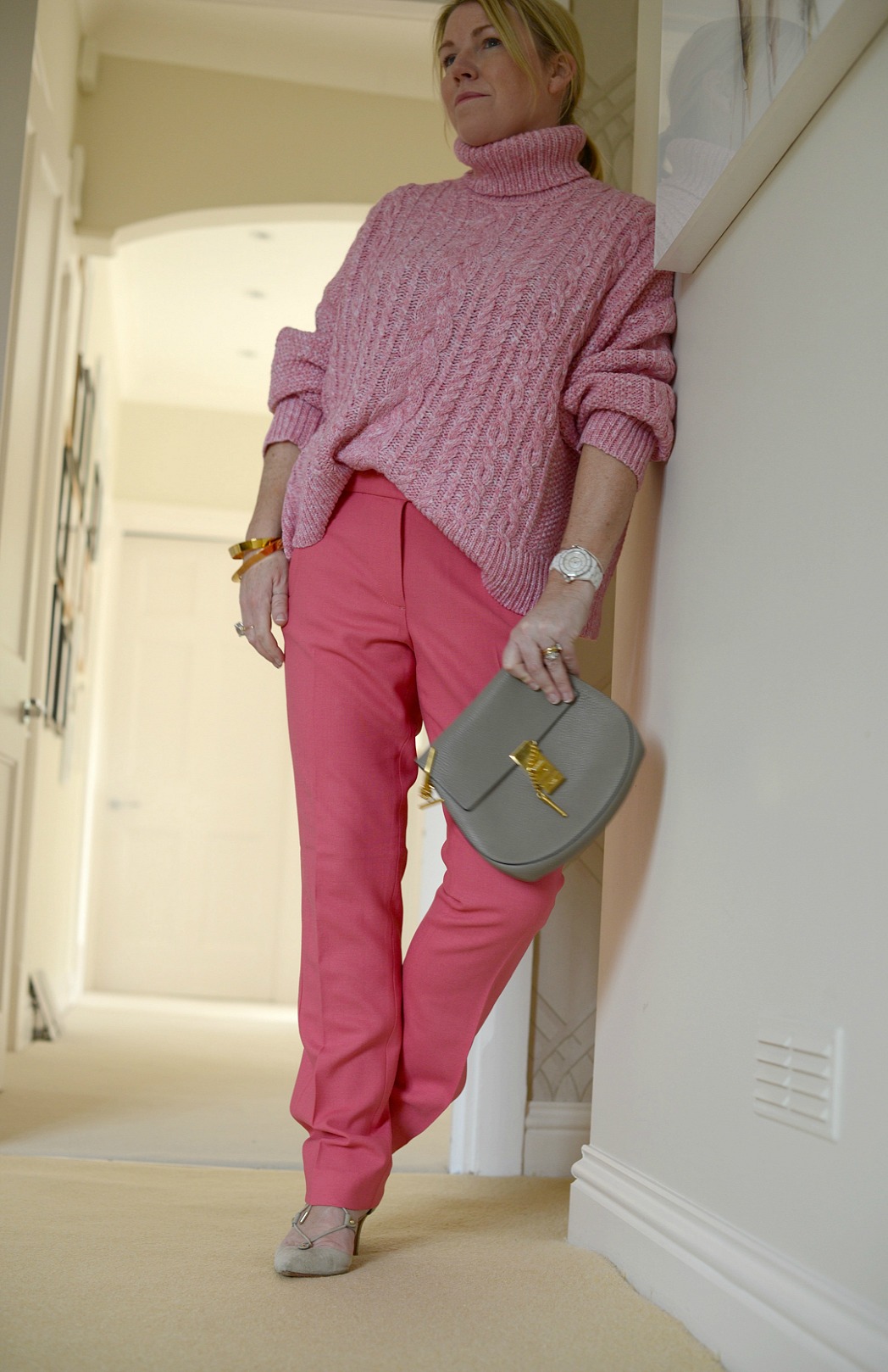 pink J.crew hues worn by stylist and fashion blogger sara delaney