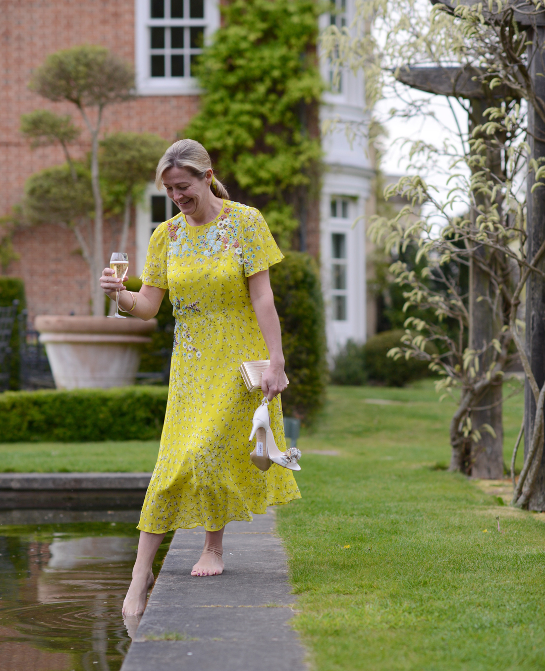 Lk bennett yellow outlet dress