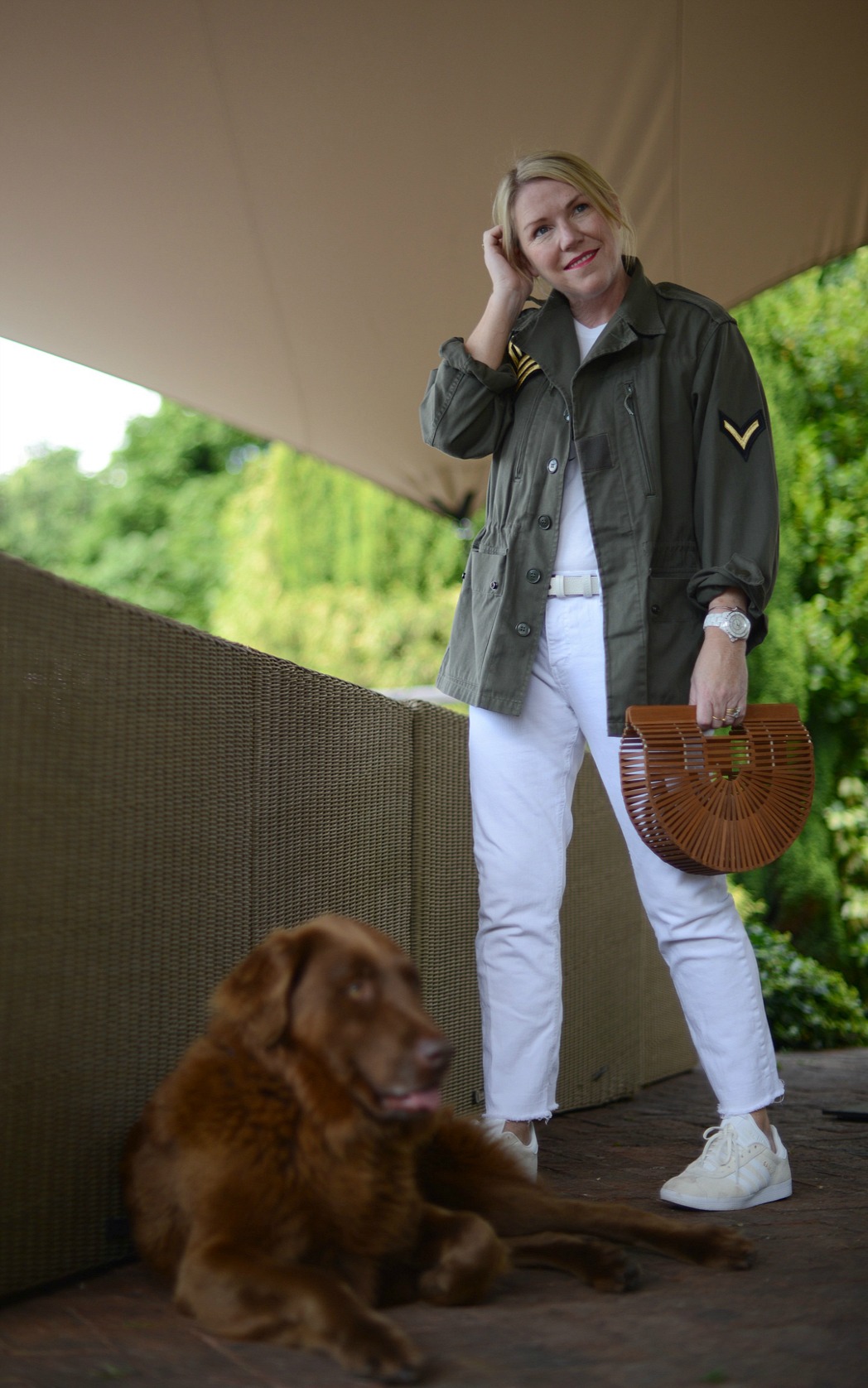 shacket worn by stylist and blogger sara delaney