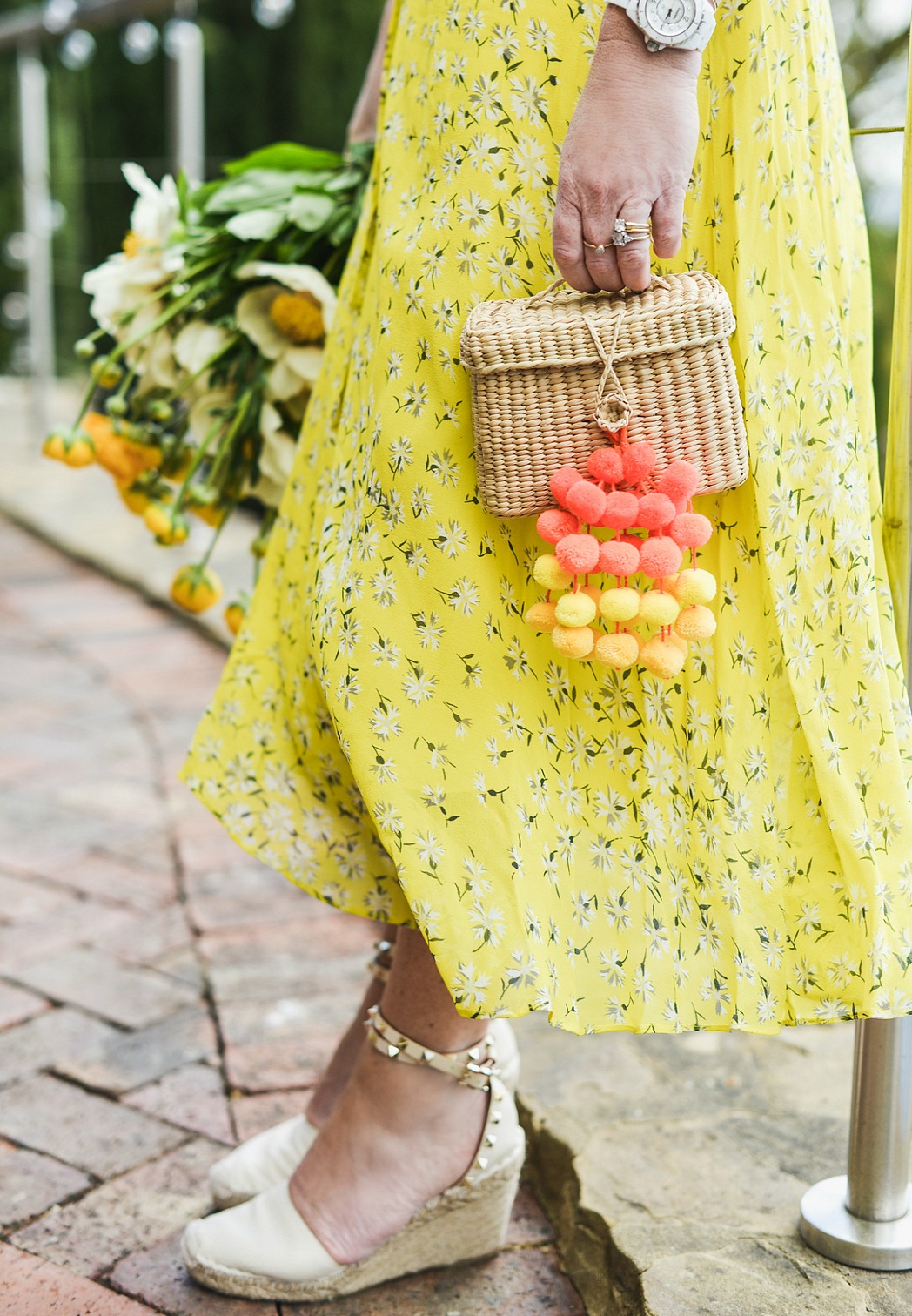 how to wear yellow - sara delaney wears L.K. Bennett dress